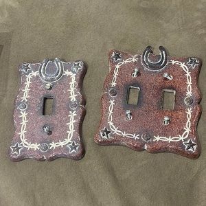 1 - single, 1-double light switch covers